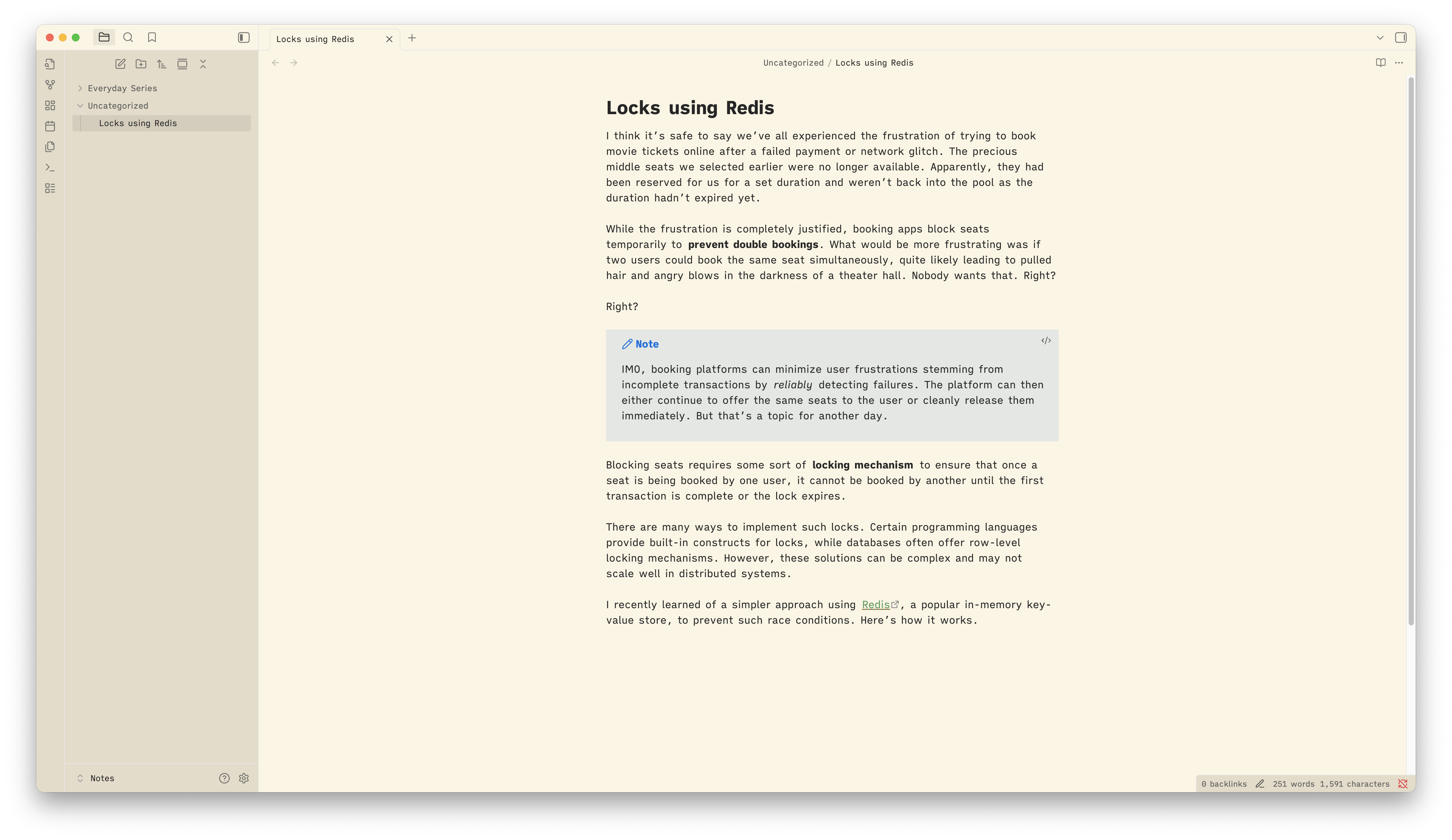 Obsidian app screenshot